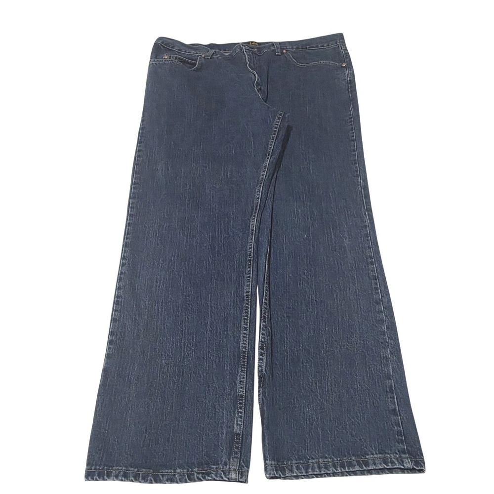 LEE‎ Jeans Relaxed Fit Mens Fits 42x29 Dark Blue Straight Leg Denim